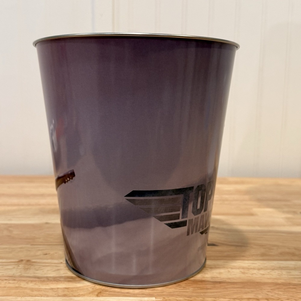 TOP GUN Maverick Movie Promo Tin Metal Golden Link 2020 Popcorn Bucket - Picture 5 of 8